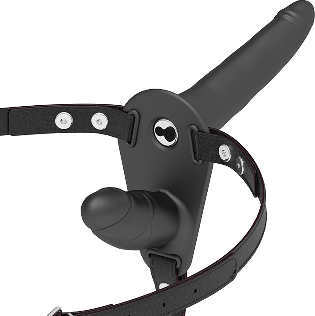 FETISH SUBMISSIVE HARNESS | Fetish Submissive Double Strap Vibrator Strap-on Black Sex Toys for Lesbian | Sex Toys voor Vrouwen