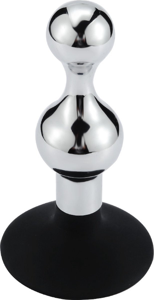 Goedkoopste Buttplug aluminium in zandloper-vorm met zuignap
