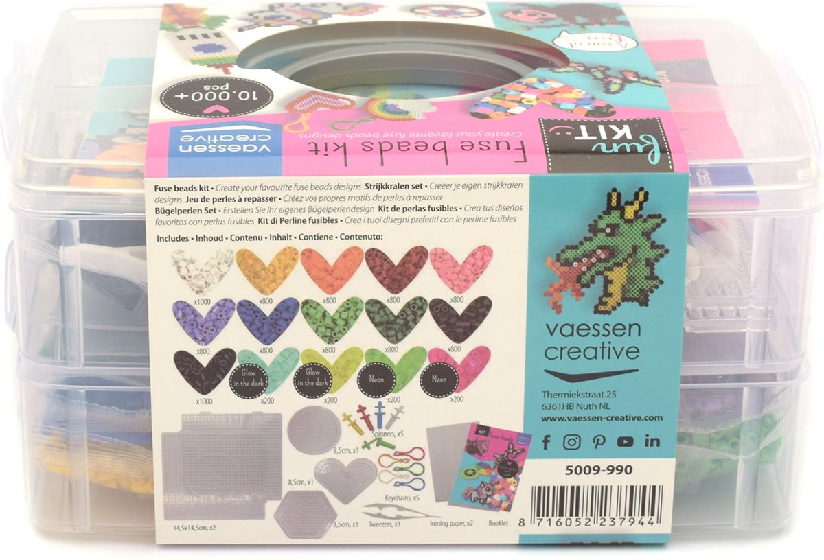 Vaessen Creative Strijkkralen Set - Assortiment - 10.000 stuks - Incl. Accessoires — afbeelding 12