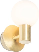 QAZQA cederic - Moderne Wandlamp voor binnen voor badkamer - 1 lichts - D 114 mm - Goud/messing -