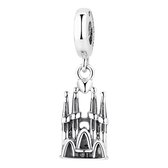Tracelet - Zilveren bedels - Bedel Sagrada Familia | Charm bedel Barcelona Spanje | 925 Sterling Zilver - Pandora compatible - Met 925 Zilver Certificaat - In Leuke cadeauverpakkin