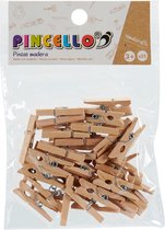 Pincello Miniwasknijpers Junior Hout Lichtnaturel 35 Stuks