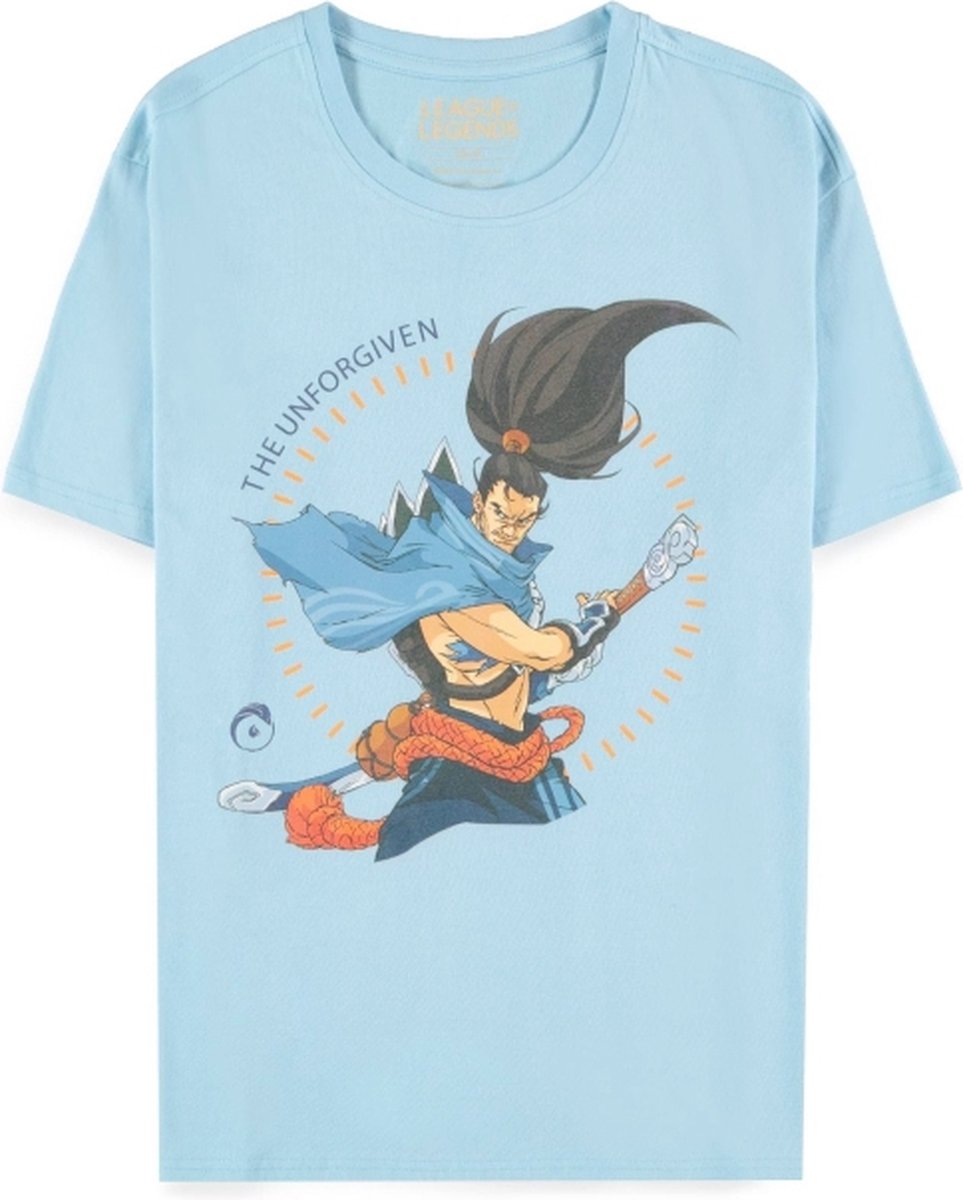 League Of Legends - Yasuo Heren T-shirt - S - Blauw