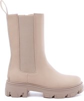 WELOVESHOES®  met Hak - Imitatieleer - Beige - Maat 39