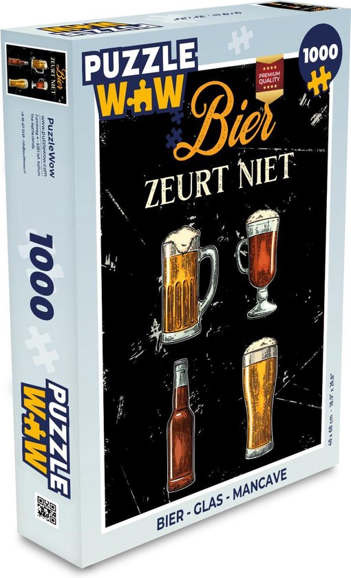 Tips gids Extractie Puzzel Bier - Glas - Mancave - Legpuzzel - Puzzel 1000 stukjes volwassenen  - Cadeau... | bol.com
