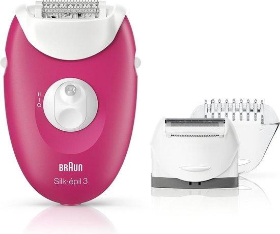 Braun Silk-épil 3 3-410 - Elektrische epilator voor dames - roze/wit - Braun