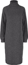 Pieces Jurk Pcfuna Ls Turtleneck Knit Dress Bc 17115924 Dark Grey Melange Dames Maat - 46