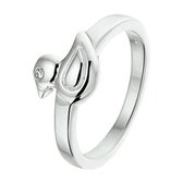 The Kids Jewelry Collection Ring Eend Zirkonia - Zilver