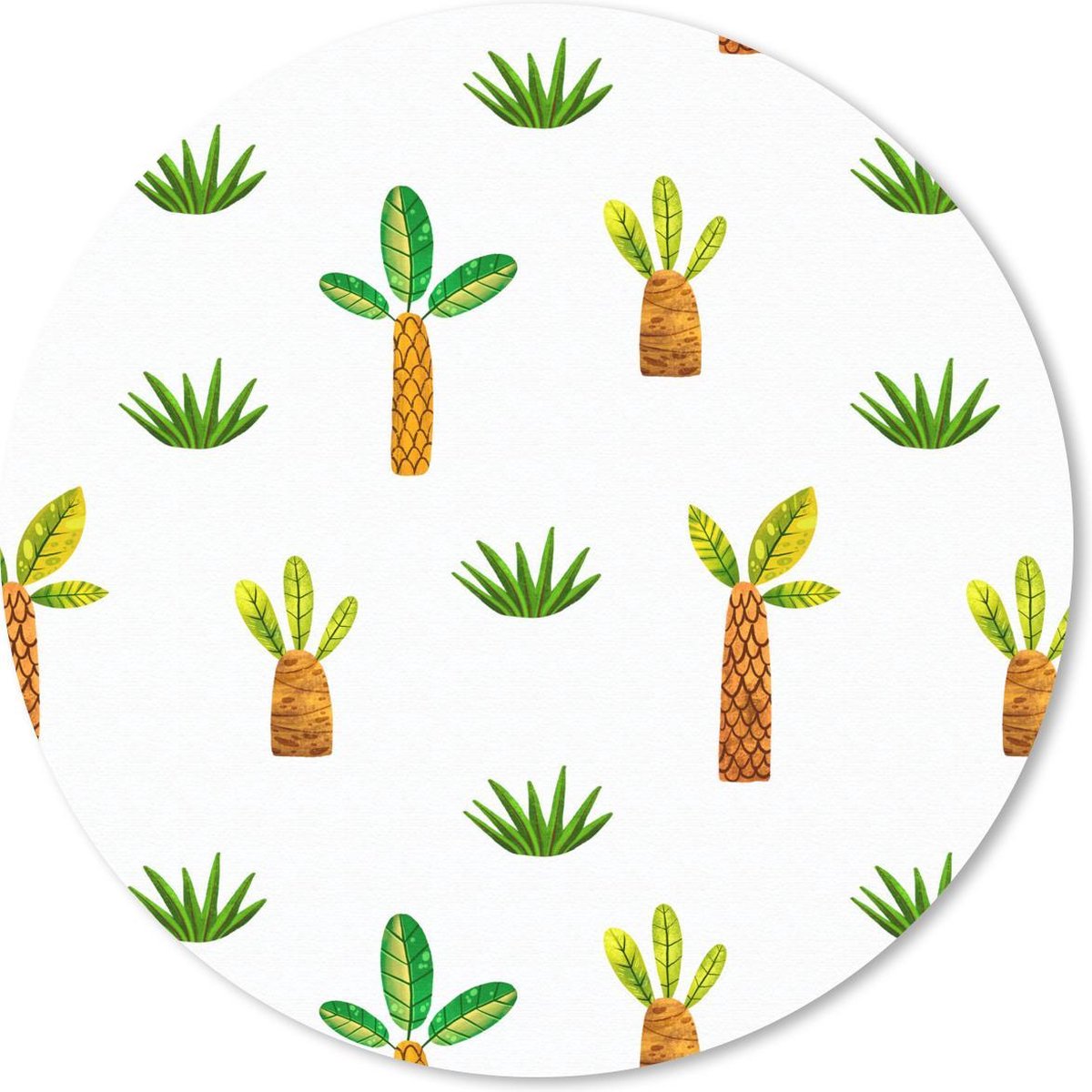 Muismat rond 40x40 cm - Mousepad Jungle - Bomen - Design - Ronde muismatten
