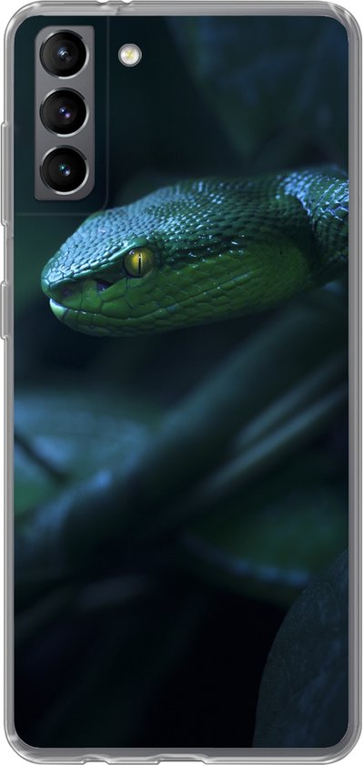 Coque Samsung Galaxy S21 Plus - Serpent - Macro - Bois - Siliconen