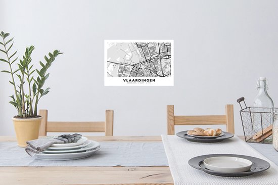 Stickers muraux - Plan de la ville - Vlaardingen - Nederland - 30x20 cm - Feuille adhésive - Carte