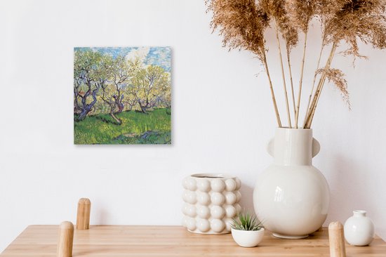 Tableau sur toile Verger avec pruniers en fleurs - Vincent van Gogh - 20x20 cm - Décoration murale