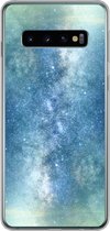Geschikt voor Samsung Galaxy S10 hoesje - Sterren - Hemel - Blauw - Jongens - Meisjes - Kinderen - Siliconen Telefoonhoesje