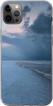 Geschikt voor iPhone 13 Pro Max hoesje - Noordzee - Storm - Water - Siliconen Telefoonhoesje