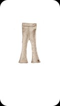 Flared broek Suede zand