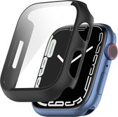 YONO Screen Protector Case geschikt voor Apple Watch Series 7 / 8 (45 mm) - Full Cover Bumper Hoesje iWatch - Zwart