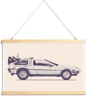 JUNIQE - Posterhanger DeLorean-tijdmachine - Back to the Future -20x30