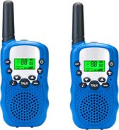 Achaté Walkie Talkie voor Kinderen en Volwassenen - Portofoon - 3 KM bereik - Blauw