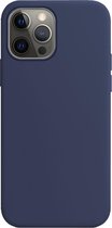 iPhone 13 Pro Max Etui en Siliconen Blauw foncé - iPhone 13 Pro Max Case Noir Housse Blauw - iPhone 13 Pro Max Dark Blauw Etui en silicone