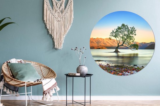 Wall Circle - Wall Circle Indoor - ⌀ 150 cm - Plastique - Nouvelle-Zélande - Arbre - Lac