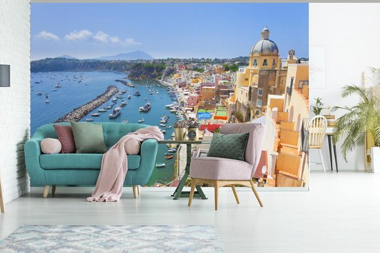 Eau bleue claire dans la mer près de Naples en Italie Papier peint photo en vinyle largeur 450 cm x hauteur 300 cm - Tirage photo sur papier peint (disponible en 7 tailles)