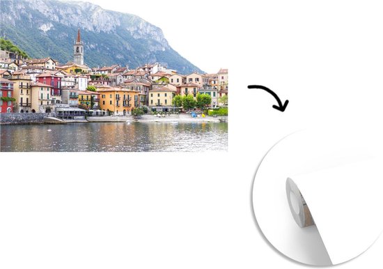 Papier peint Papier peint photo en vinyle - Le village de Varenna situé au bord de l'eau du lac de Côme largeur 360 cm x hauteur 240 cm - Tirage photo sur papier peint (disponible en 7 tailles)