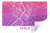 Stickers muraux - Plan de la ville - Venlo - Pays-Bas - Violet - 90x60 cm - Feuille adhésive - Carte