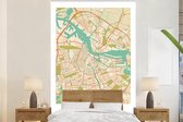 Behang - Fotobehang Stadskaart - Amsterdam - Vintage - Breedte 170 cm x hoogte 260 cm - Plattegrond