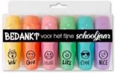 markeerstiften Bedankt 9 x 3 cm 6-delig