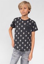 DEELUXE T-shirt met Mexicaanse schedel CABEZA Charcoal