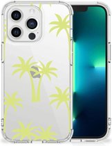 TPU Case anti-shock Geschikt voor iPhone 13 Pro Smartphone hoesje met doorzichtige rand Palmtrees