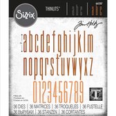 Sizzix Thinlits Snijmal Set - Alphanumeric Stretch Lower & Numbers - 36 stuks