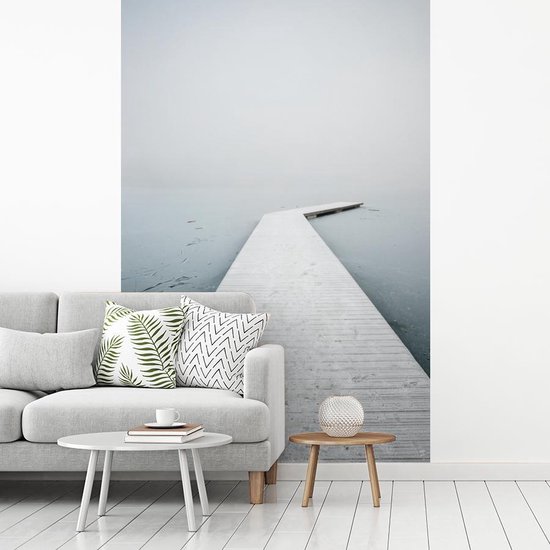 Papier peint - Papier peint photo Jetée calme sur un lac glacé - Largeur 170 cm x hauteur 260 cm