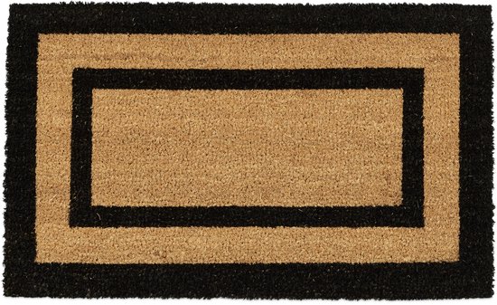 relaxdays paillasson coco standard, tapis de noix de coco antidérapant, tapis de pied, balayeuse de pied longue Naturel
