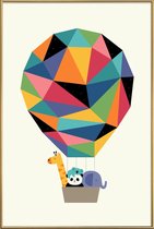 JUNIQE - Poster met kunststof lijst Fly High Together -40x60