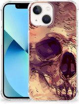 Anti Shock hybrid Case iPhone 13 mini Telefoonhoesje  met doorzichtige rand Skullhead