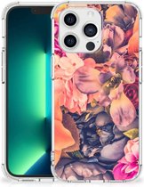 Silicone Case iPhone 13 Pro Max Smartphone hoesje met doorzichtige rand Bloemen Boeket