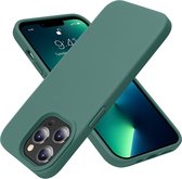 Hoesje Geschikt voor iPhone 13 Mini – Liquid siliconen backcover – Pine Groen