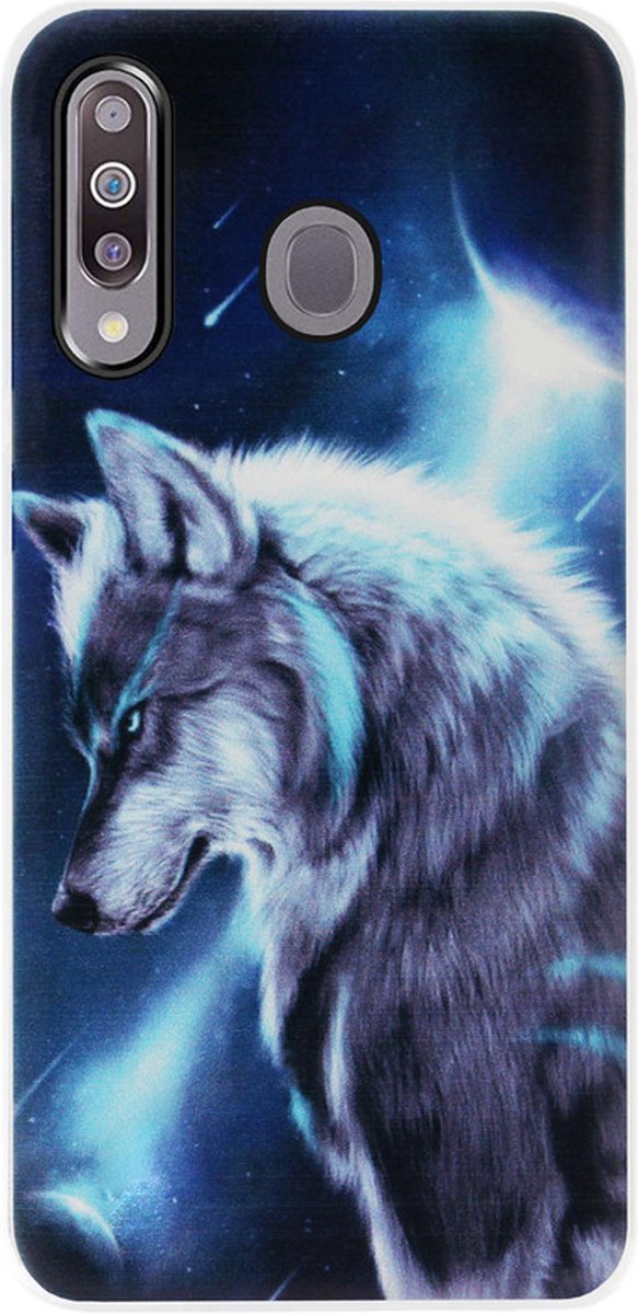 ADEL Siliconen Back Cover Softcase Hoesje Geschikt voor Samsung Galaxy M30 - Wolf