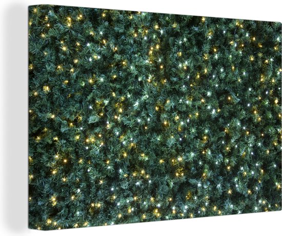 Toile de fond sapin de Noël 2cm 60x40 cm - Tirage photo sur toile (Décoration murale salon / chambre)