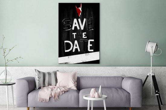 Affiche Vintage avec un texte noir et blanc Toile 90x140 cm - Tirage photo sur toile (Décoration murale salon / chambre) - Tirage photo sur Poster (décoration murale salon / chambre)
