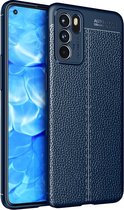 OPPO Reno 6 5G Hoesje - Mobigear - Luxury Serie - TPU Backcover - Blauw - Hoesje Geschikt Voor OPPO Reno 6 5G