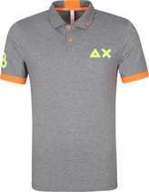 Sun68 - Polo Logo Fluo Grijs - XL - Modern-fit