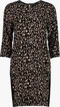 TwoDay dames jurk met luipaardprint - Zwart - Maat M