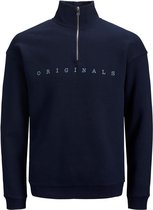 Jack & Jones Trui Jorcopenhagen Sweat Quarter Zip Sn 12199078 Navy Blazer/relaxed/sc  Mannen Maat - XL