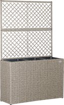 Deubois Polyrattan Plantenbak met Trellis Creme