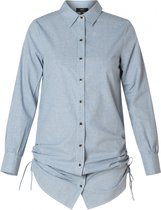 YEST Calista Tuniek - Dark Grey Blue/Ecru - maat 36