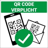 QR code verplicht sticker 50 x 50 mm - 10 stuks per kaart