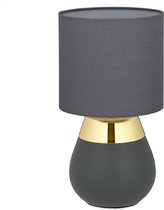 Relaxdays nachtkastlamp touch - moderne tafellamp E14 - schemerlamp - vensterbank - rond - goud