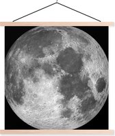 Affiche scolaire - Espace - Lune - Nuit - 60x60 cm - Lattes vierges